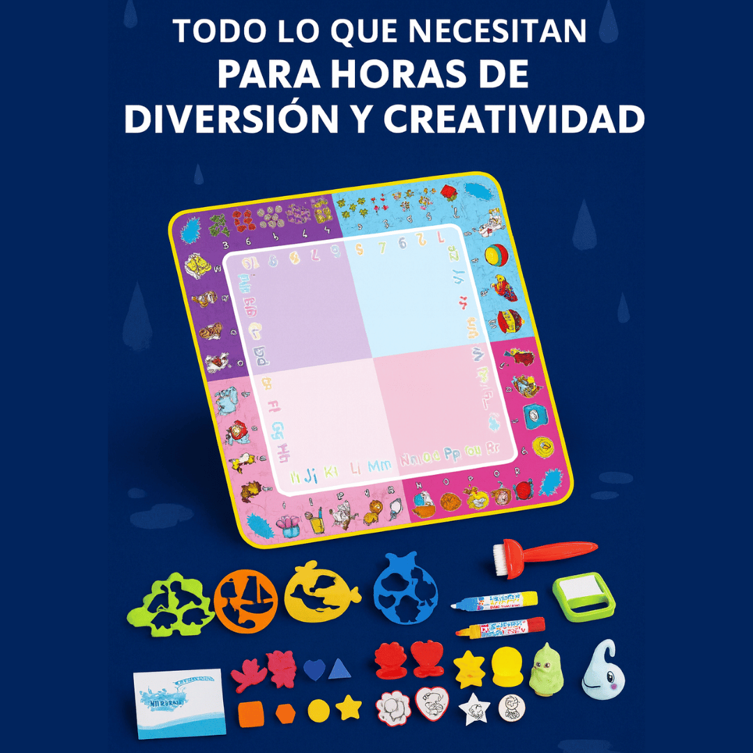 🧸 MagicWaterMat™ — Creatividad sin Ensuciar Nada